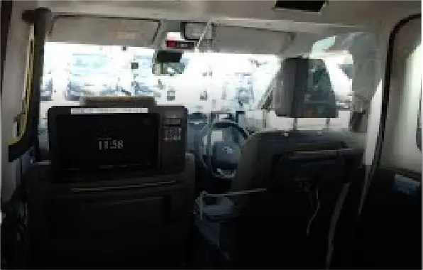 ニューノーマルタクシー車両車内